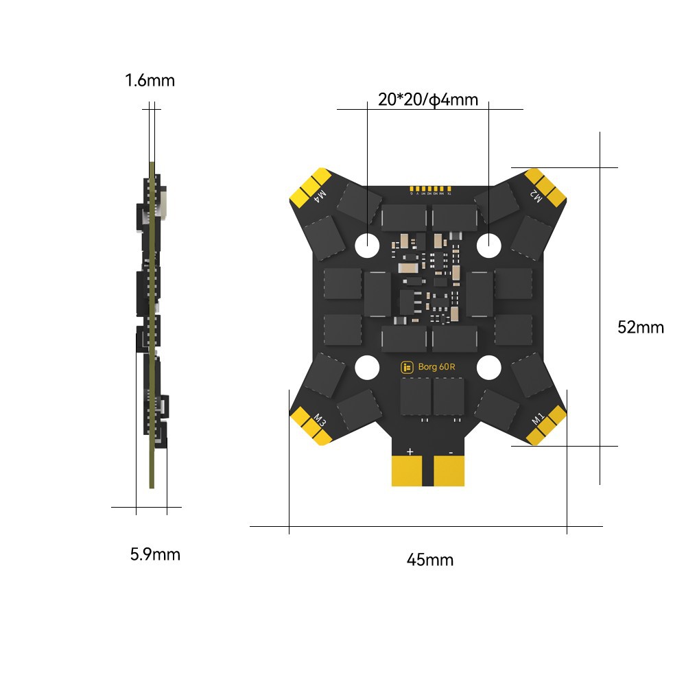 iFlight Borg Mini H7 (ICM42688 - Drone Racing Frame のレビューと価格
