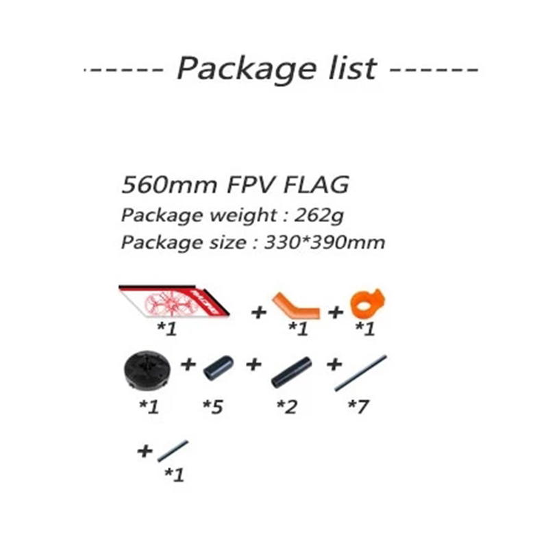 Ldarc 560 fpvフリースタイル屋外飛行旗竿rcクワ - Drone Racing Flag のレビューと価格